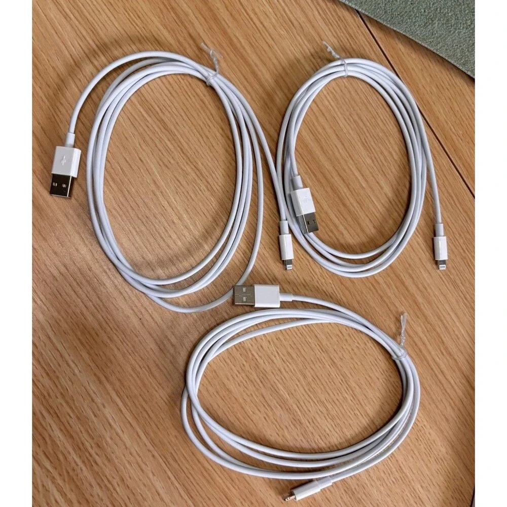 USB Charging Cables Set Of 3 (6ft Long) New